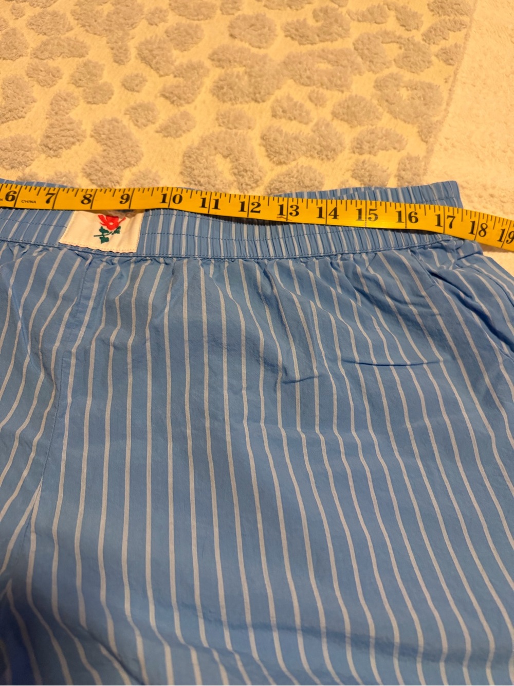 Universal Thread Light Blue Striped Lounge Short Set - Picture 8 of 12